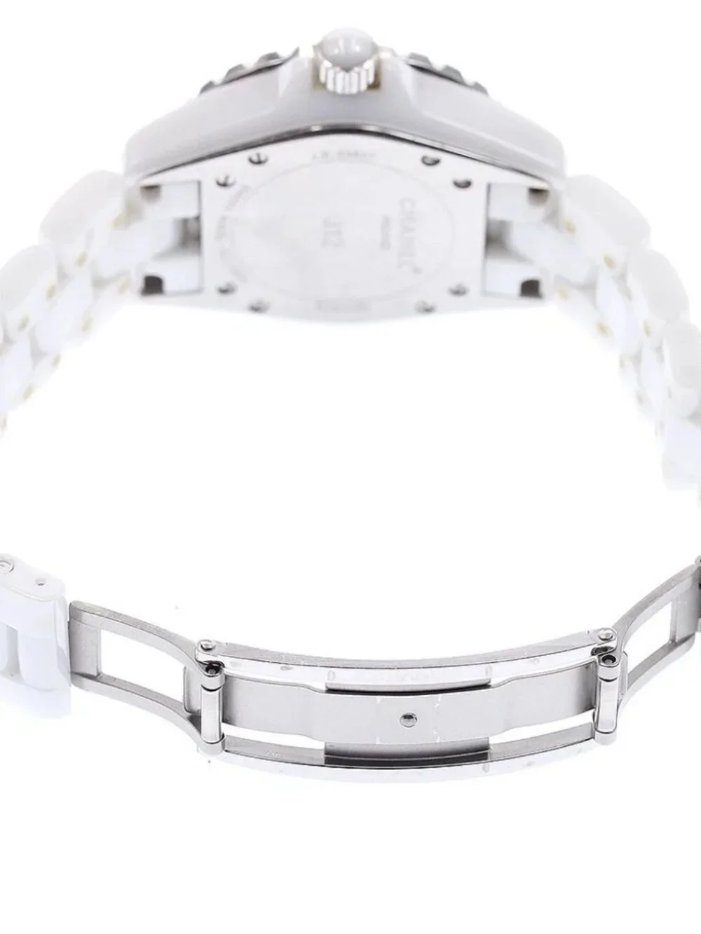 CHANEL J12 H1628 White ceramic 12P diamond white Dial Quartz Ladies Watch_967163
